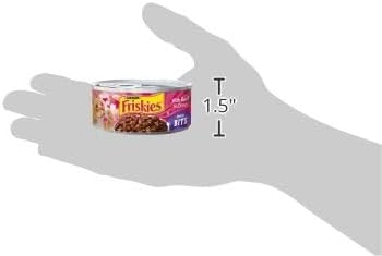 Purina Friskies Wet Cat Food, Meaty Bits With Beef in Gravy - (Pack of 24) 5.5 oz. Cans