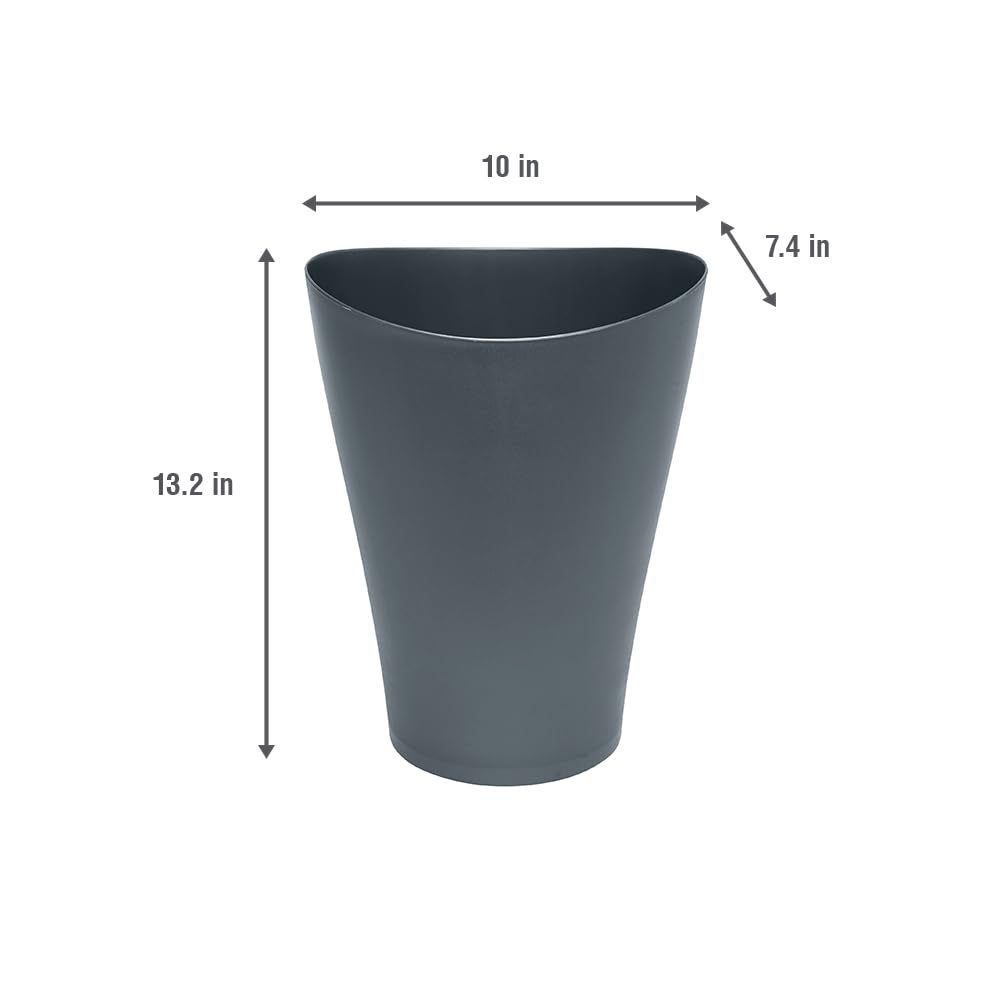 Rubbermaid Wastebasket, 2.25 Gallon, Plastic, Clear | For Bathroom/Vanity | Pack of 6