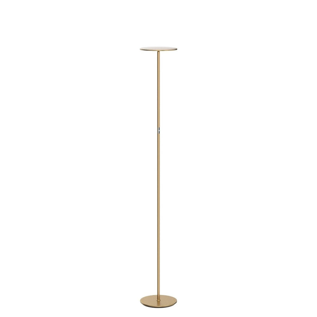 Brightech Sky LED Floor lamp, Torchiere Super Bright Floor Lamp for Living Room Decor & Office - Dimmable, Tall Standing Lamp with Warm Light for Bedroom & Reading - Bronze