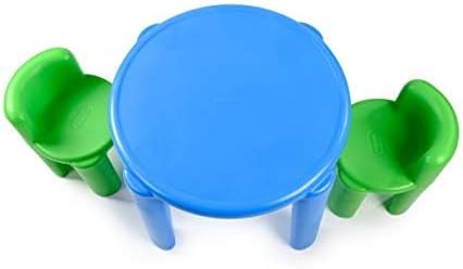 Little Tikes Bright 'n Bold Table & Chairs, Green/Blue, 24 x 24 x 18
