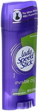 Lady Speed Stick Invisible Dry Antiperspirant & Deodorant, Powder Fresh - 2.3 oz - 4 pk