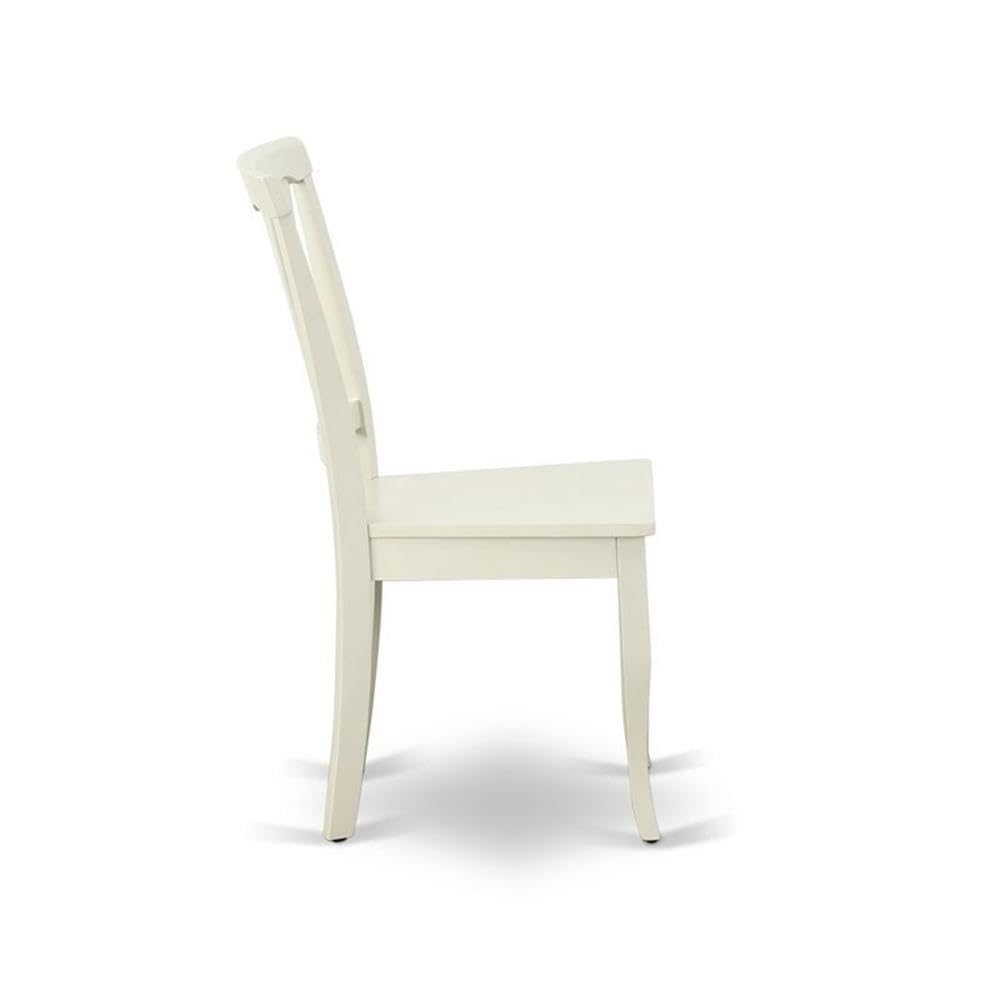 East West Furniture AVC-BLK-W Avon Dining Room Chairs - Slat Back Solid Wood Seat Chairs, Set of 2, Black & Cherry