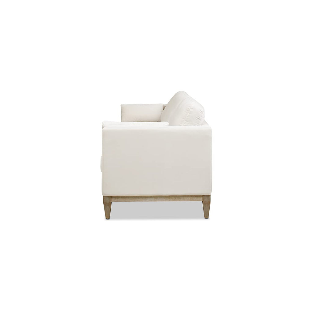 Jennifer Taylor Home Knox 84" Modern Farmhouse Performance Velvet Fabric Living Room Sofa Couch in Burnt Orange