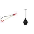 RIDGID 59787 Model K-3 Toilet Auger with Unclogging 3-Foot Snake and Bulb Head & Korky 96-4AM BeehiveMAX Toilet Plunger, Black