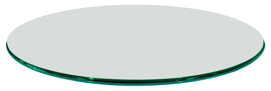 12" Inch Round Glass Table Top 1/2" Thick Tempered Beveled Edge by Fab Glass and Mirror