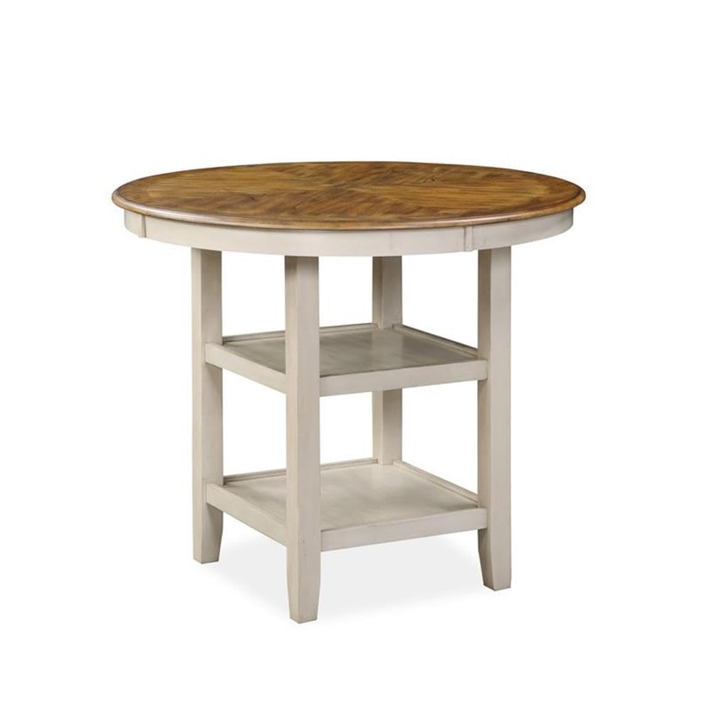 New Classic Furniture Mitchell Dining Room Table, Beige and Brown