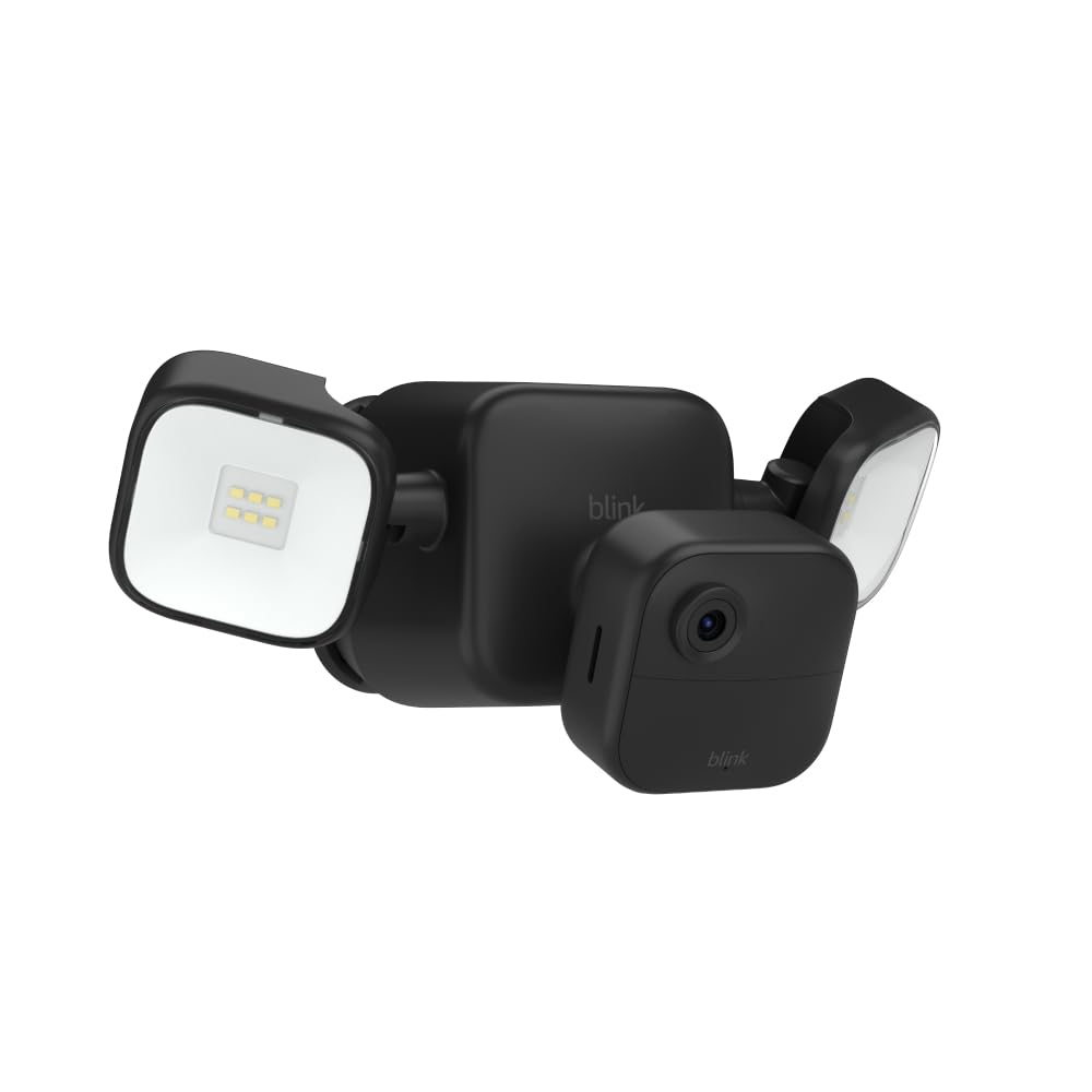 Blink Outdoor 4 Floodlight Camera — Wireless smart security camera, 700 lumens, two-year battery life, enhanced motion detection, Sync Module Core included — 1 camera system