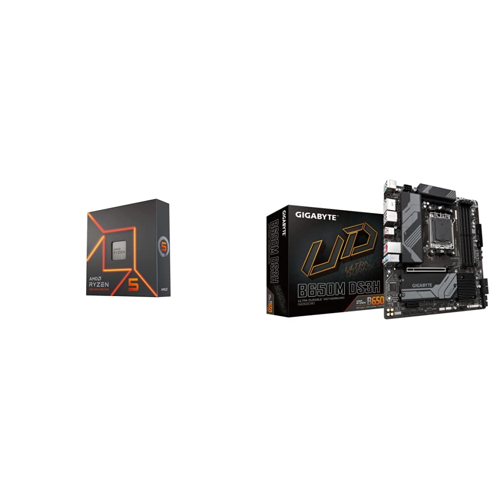 AMD Ryzen 5 7600X + GIGABYTE B650 AORUS ELITE AX Motherboard