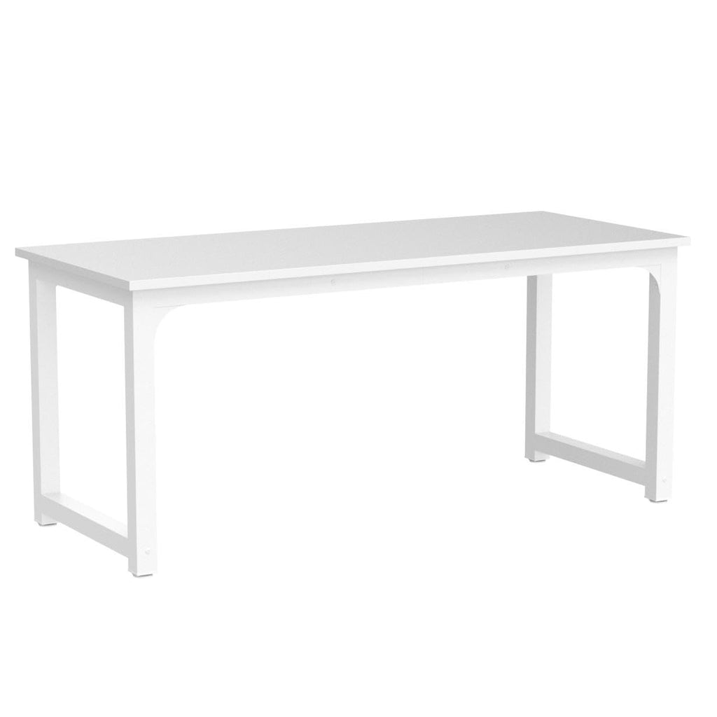 Tribesigns 63” Executive Desk, Large Office Computer Desk with Thicken Frame, Modern Simple Workstation Business Furniture for Home Office, Rustic Brown/Black