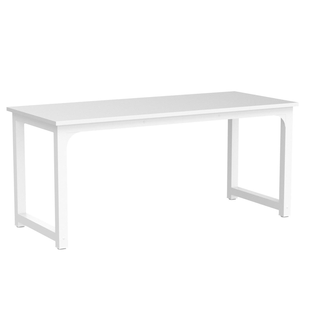 Tribesigns 63” Executive Desk, Large Office Computer Desk with Thicken Frame, Modern Simple Workstation Business Furniture for Home Office, Rustic Brown/Black