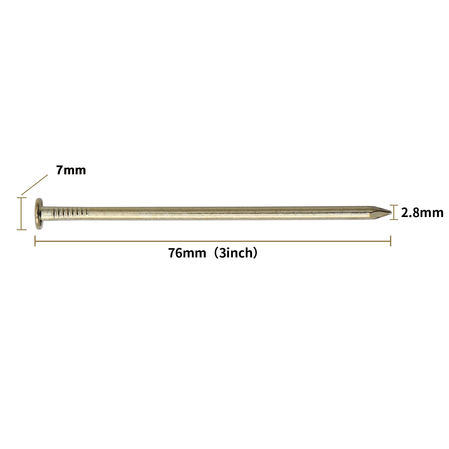 240pcs Gold Hardware Nails, 1-1/2” × 14 Ga Brass Plated Wood Nails, Nails for Hanging Wall Decor, Finishing Nails, Picture Hanging Nails, Wall Nails, Roofing Nails
