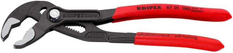 KNIPEX Tools Cobra Water Pump Pliers, 7 1/4 inch, red