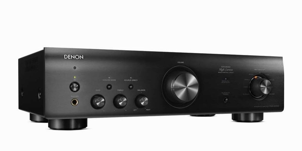 Denon PMA-600NE Bluetooth Stereo Amplifier | 2 Channel Amplifier Home Audio | Integrated Amp | 70W x 2 | Built-in DAC & Phono Pre-Amp | Analog Mode | Advanced Ultra High Current Power