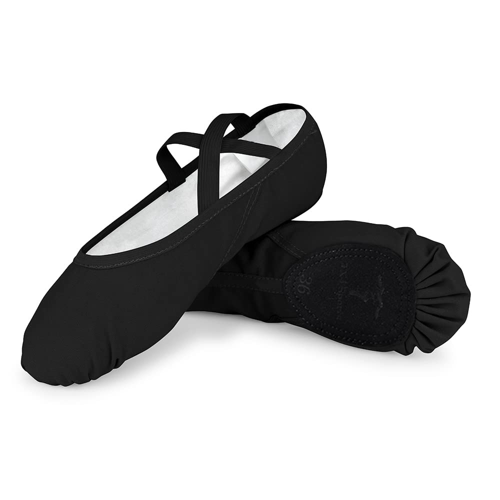 TXJ Sports Ballet Shoes for Women Girls, Women's Ballet Slipper Canvas Dance Shoes Split Sole Yoga Dance Flats