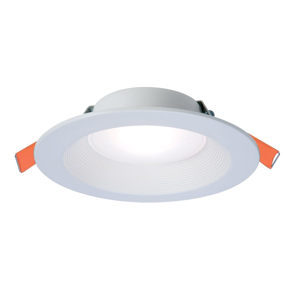 HALO RL 6 in Canless LED Recessed Ceiling Light with Selectable Color Temperature 2700K-5000K, Dim to Warm, 600lm, Indoor/Outdoor Wet Location Dimmable IC-Rated Downlight (Packaging May Vary)