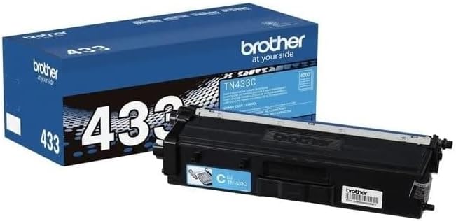 Brother TN433C, TN433M, TN433Y (TN-433C, TN-433M, TN-433Y) Cyan, Magenta and Yellow Color Toner Cartridge Set
