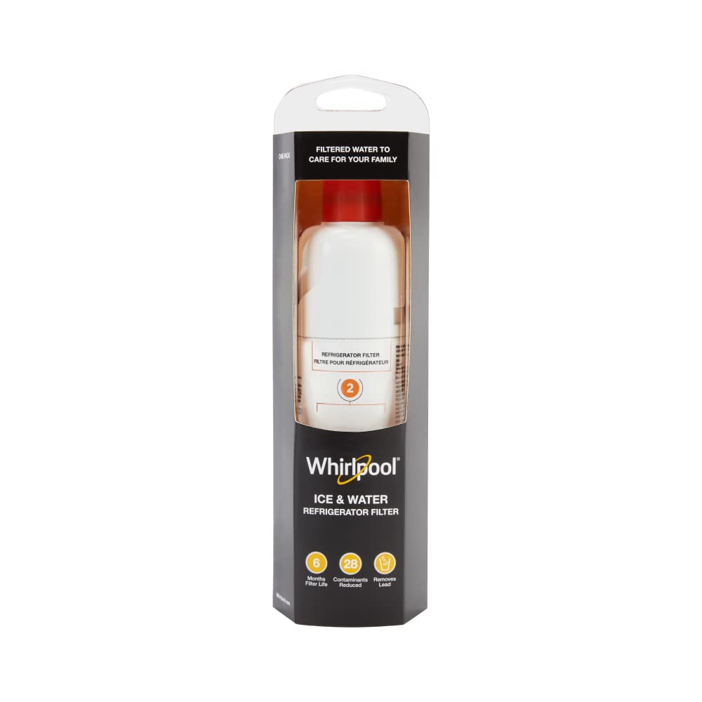 Whirlpool® WHR2RXD1 Ice, Orange Refrigerator Water Filter 2-WHR2RXD1, Single-Pack
