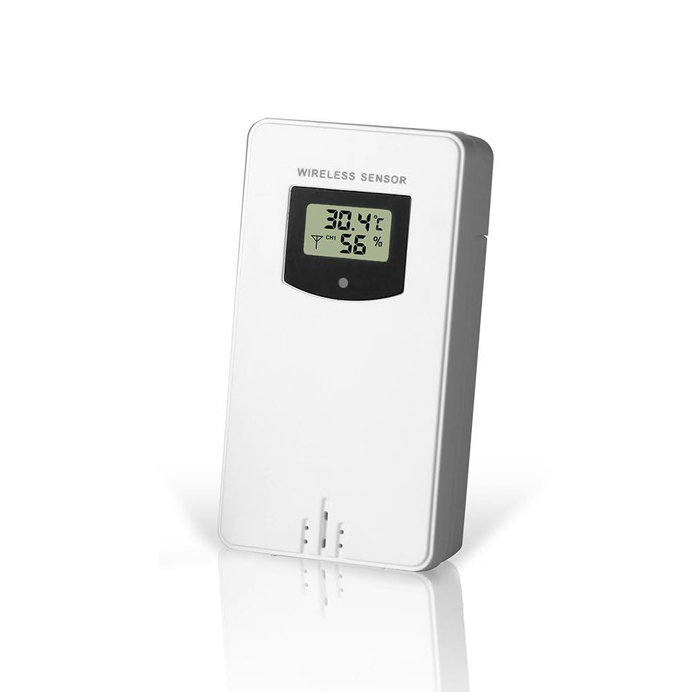 Weather Station with Rain Gauge Outdoor, Home Weather Stations Wireless Indoor Outdoor with Digital Rain Gauges, Thermometer, Barometer, Hygrometer, Atomic Clock, Weather Forecast, with 3 Sensor