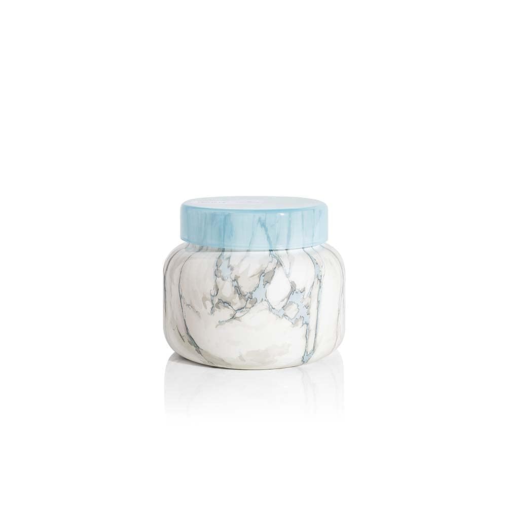 Capri Blue Modern Marble Jar Candles - Luxury Candles for Home Scented - Long Lasting Soy Wax Blend (Aloha Orchid, 8 oz)