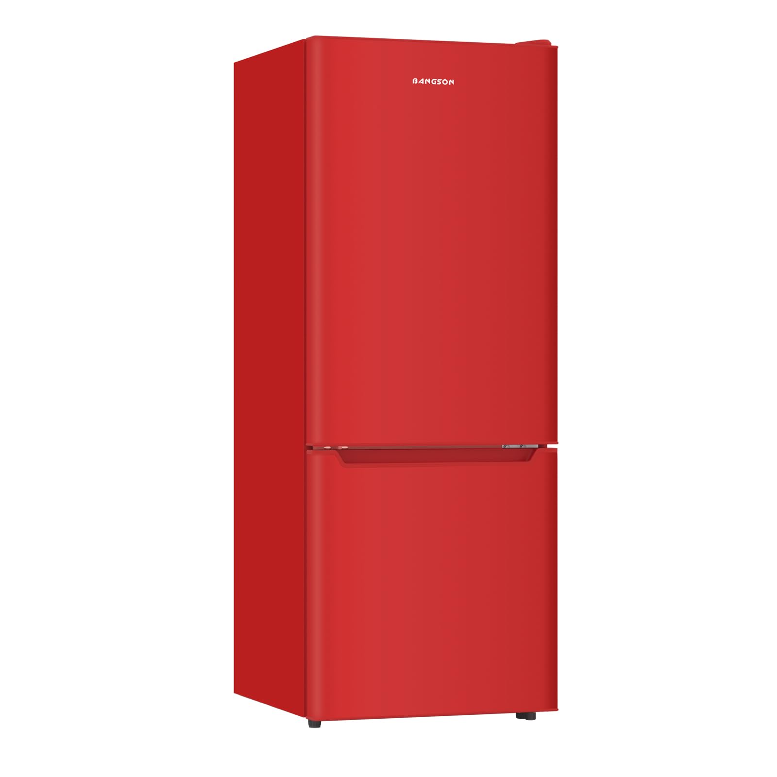 BANGSON 4.0 Cu.Ft Small Refrigerator with Freezer, Small Fridge with Bottom Freezer, for Apartment, Bedroom, Dorm, and Office, Double Door, Stainless Steel, Silver