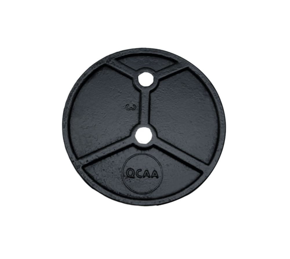 QCAA Solid Brass Extra Heavy Closet Pole Socket Set, 1-1/2 inch, with Stainless Screws, Black Coated, 1 Pair, Made in Taiwan