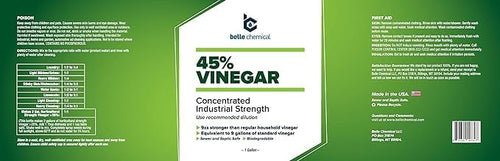 45% Pure Vinegar - Concentrated Industrial Grade (2-Gallons)