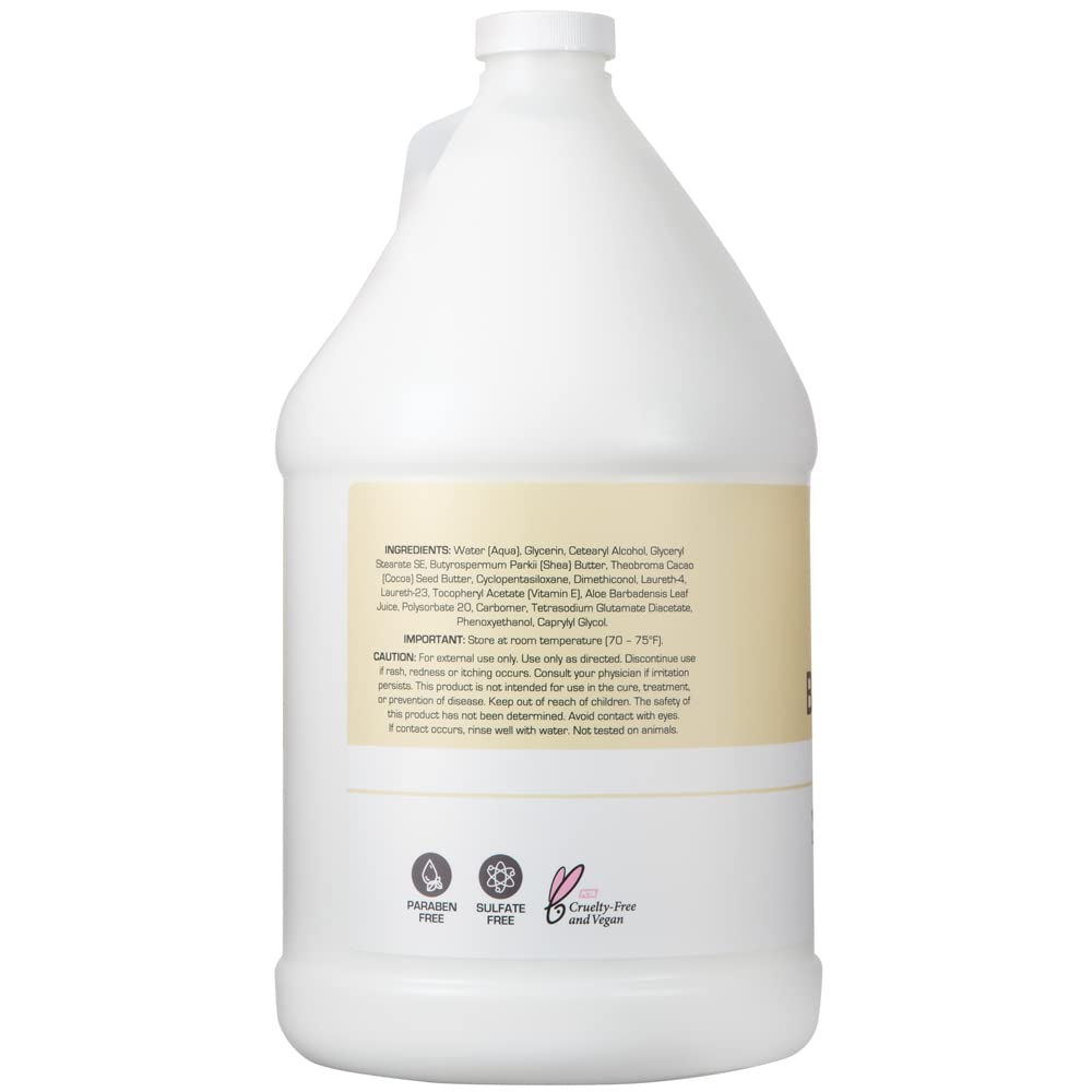 Ginger Lily Farms Club & Fitness Soothing Butter Lotion for Dry Skin, 100% Vegan & Cruelty-Free, Aloe Vera Scent, 1 Gallon (128 fl oz) Refill