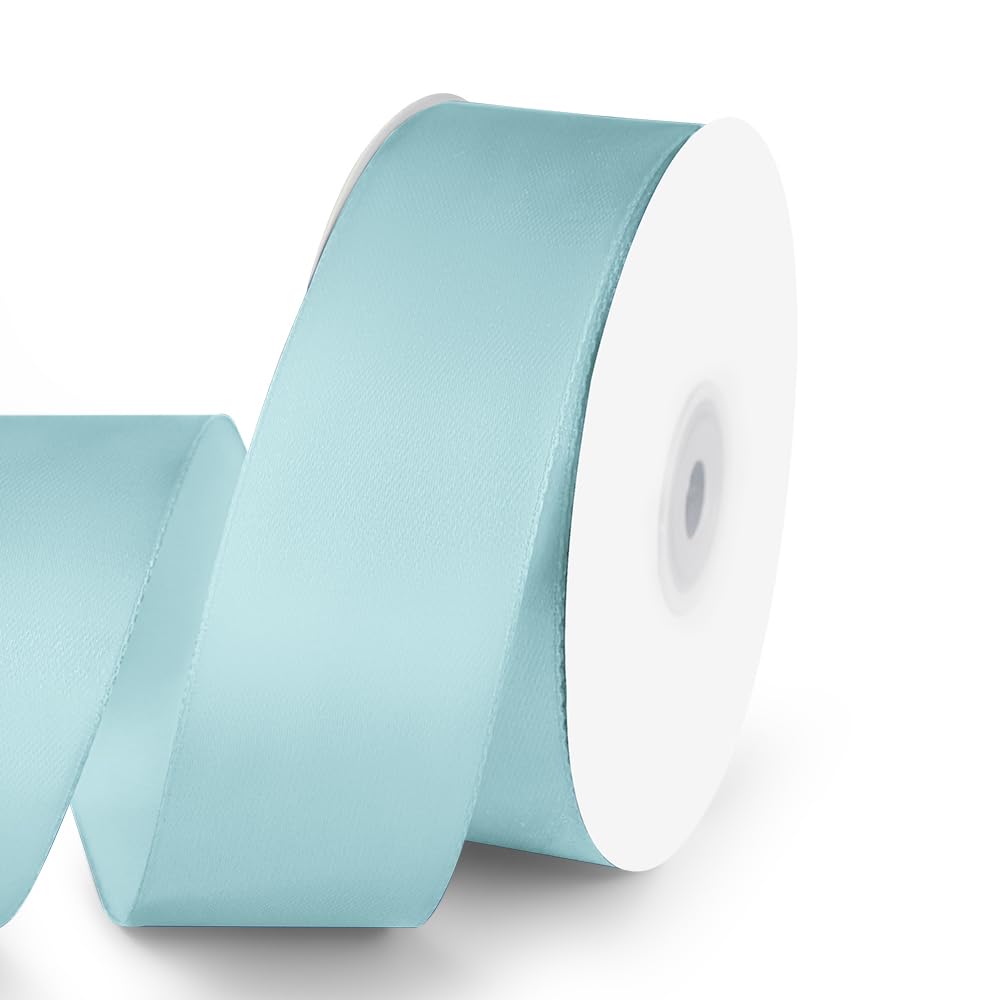1" Wide x 100 Yards Single Face Polyester Satin Ribbon, Satin Ribbon for Crafts, Gift, Hair Bows, Wedding Party Decoration, Bow Making & Other Projects (Apple Green)