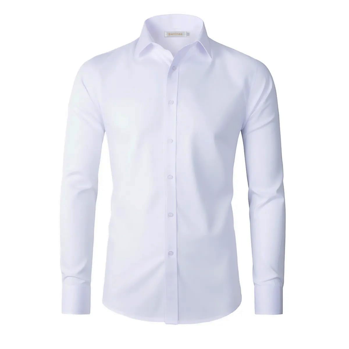 Beninos Men's Dress Shirts Casual Long Sleeve Button Down Shirt