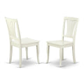 East West Furniture AVC-BLK-W Avon Dining Room Chairs - Slat Back Solid Wood Seat Chairs, Set of 2, Black & Cherry