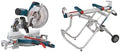 Bosch Power Tools GCM12SD - 15 Amp 12 Inch Corded Dual-Bevel Sliding Glide Miter Saw with 60 Tooth S with Bosch Portable Gravity-Rise Wheeled Miter Saw Stand T4B