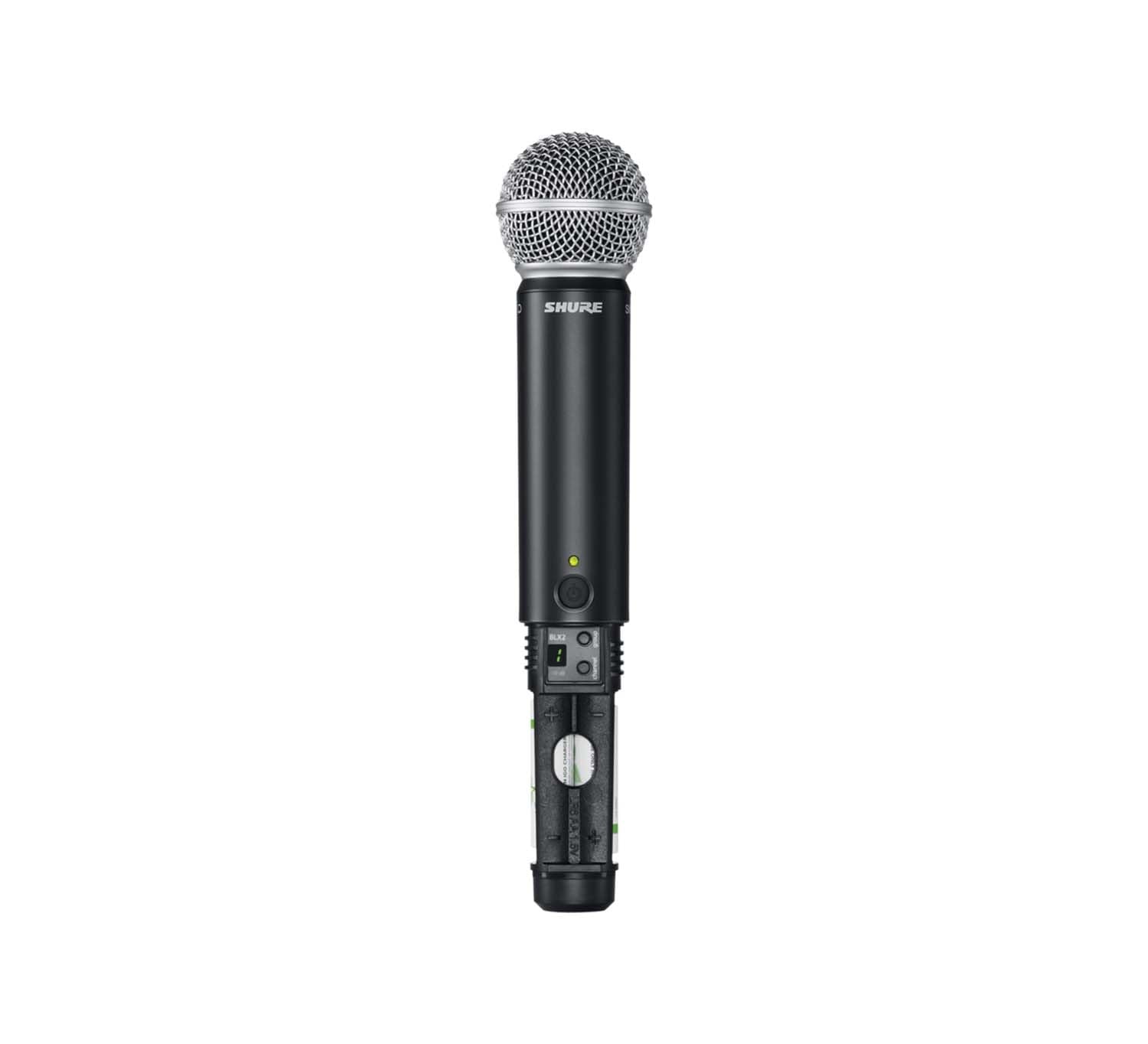 Shure BLX24/SM58 Wireless Microphone System - 14-Hour Battery Life, 300 ft Range, UHF | Includes SM58 Handheld Vocal Mic, Single Channel Receiver | H9 Band (BLX24/SM58-H9)