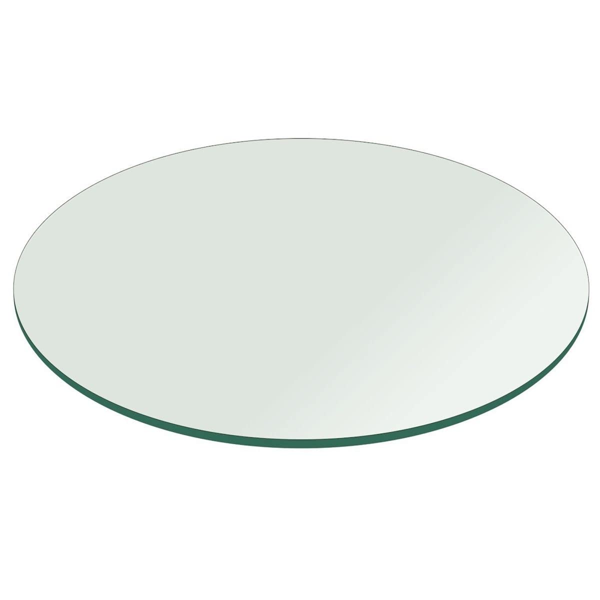 12" Inch Round Glass Table Top 1/2" Thick Tempered Beveled Edge by Fab Glass and Mirror