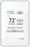 Schluter Ditra-Heat-E-WiFi Programmable Thermostat - Ideal for Home Floor Heating - 3.5” Color Screen, Supports 120V and 240V Cables, Built-in Class A GFCI - DHERT104/BW