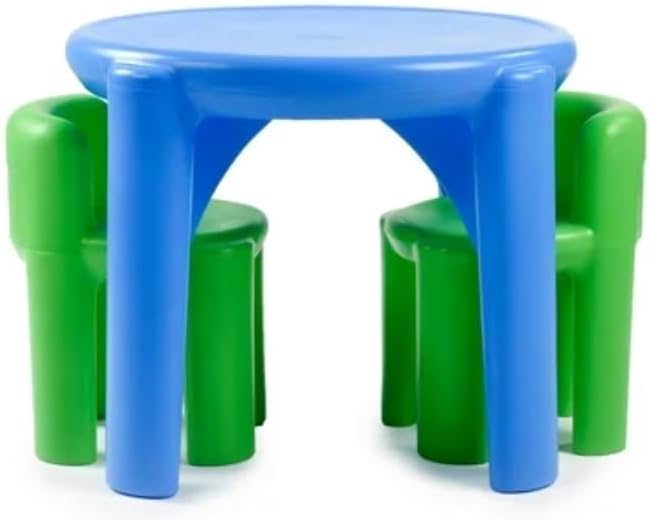 Little Tikes Bright 'n Bold Table & Chairs, Green/Blue, 24 x 24 x 18