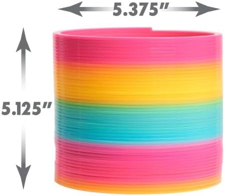 Slinky the Original Walking Spring Toy, 5-inch Diameter Plastic Rainbow Giant Slinky, Fidget Toy, Kids Toys for Ages 5 Up by Just Play