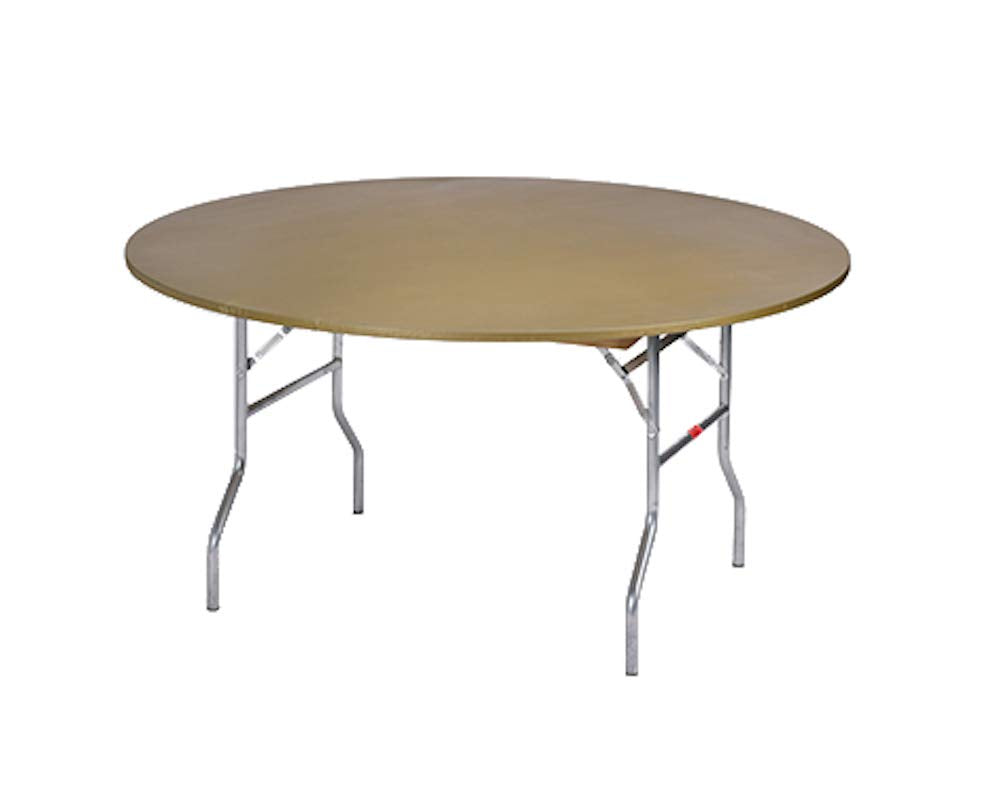 Kwik-Covers 60" Round Fitted Plastic Table Covers, 5 Pack (Black)