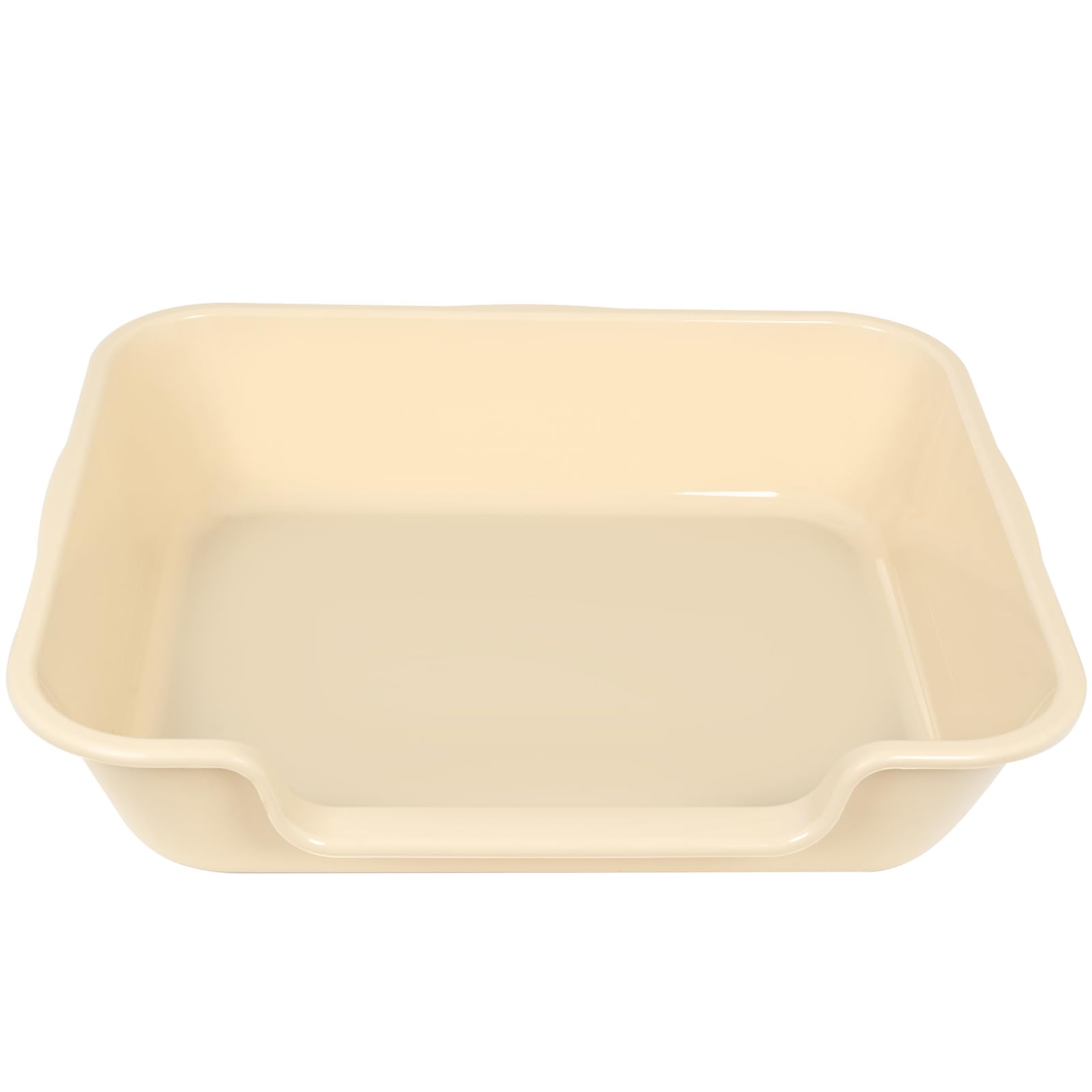 1 Pack of Extra Large Cat Litter Box (ABS Material), Low Entry Senior Litter Pen for Geriatric Kitty Big Cats, Jumbo Pet Safe Litter Boxes Tray for Pets Potty (Beach Sand, 20" L x 15.5" W)