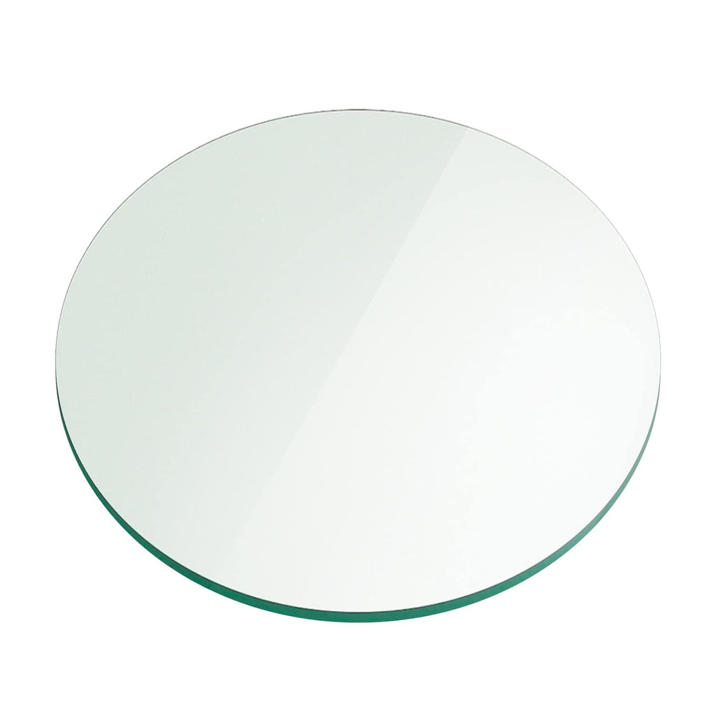 12" Inch Round Glass Table Top 1/2" Thick Tempered Beveled Edge by Fab Glass and Mirror