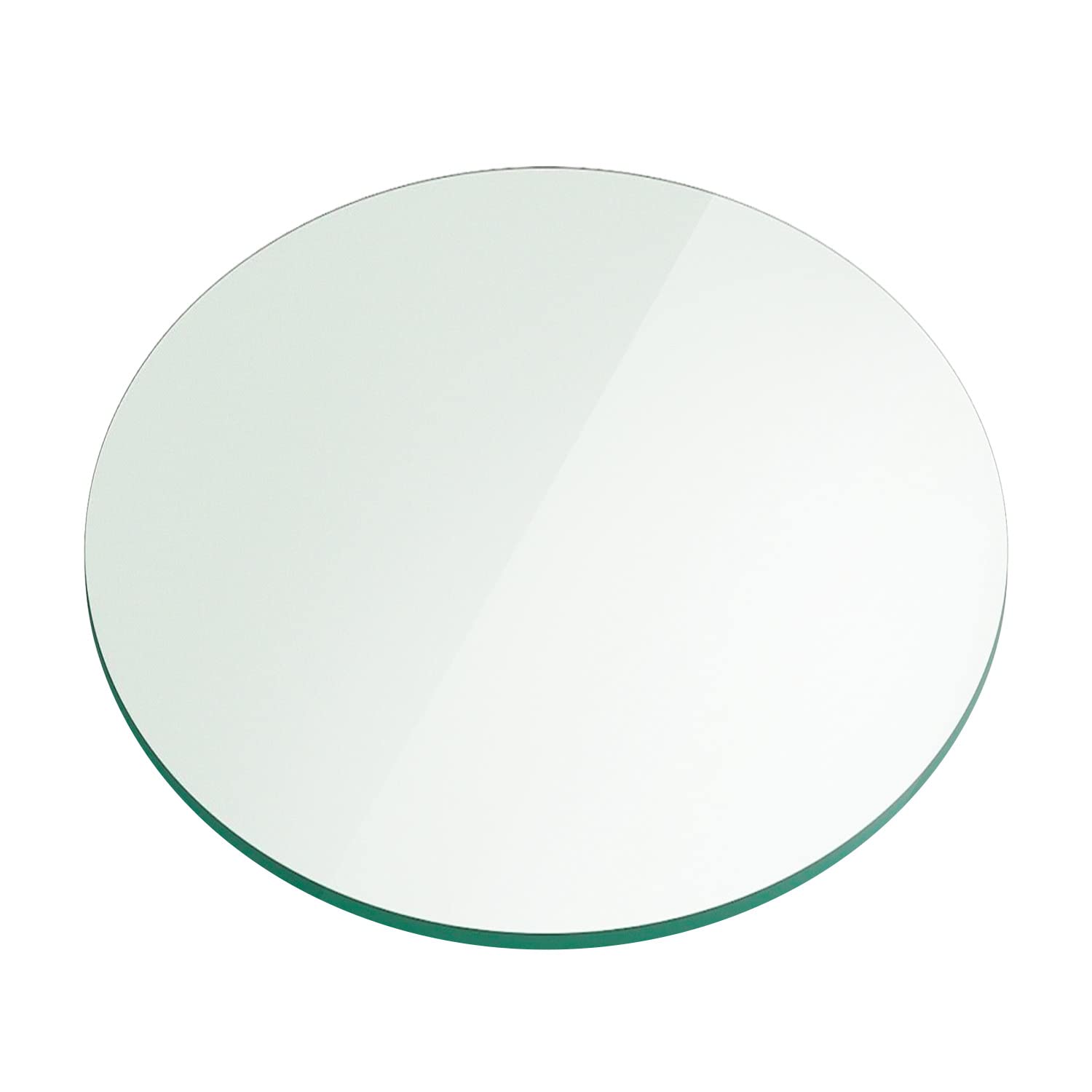 12" Inch Round Glass Table Top 1/2" Thick Tempered Beveled Edge by Fab Glass and Mirror