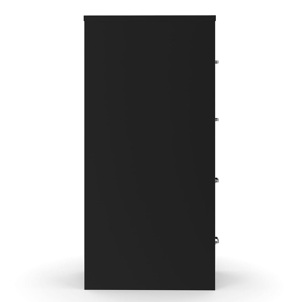 Staples 4-Drawer Vertical File Cabinet, Letter Size Documents, Lockable, 25" D x 15" W x 51.97" H, Black