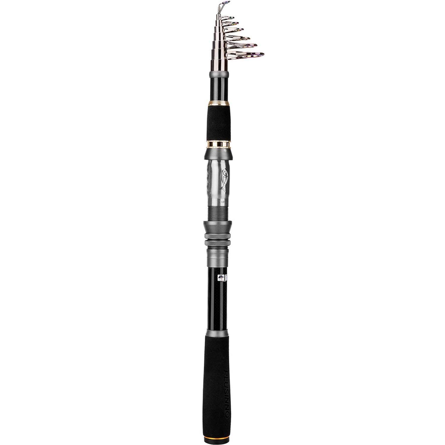 PLUSINNO Fishing Rod, Telescopic Fishing Rod and Reel Combo, Collapsible Travel Fishing Pole Rod Starter Kit, Carbon Fiber Fishing Rods and 12 +1 Bearings Stainless Steel, Fishing Gifts for Men Adults