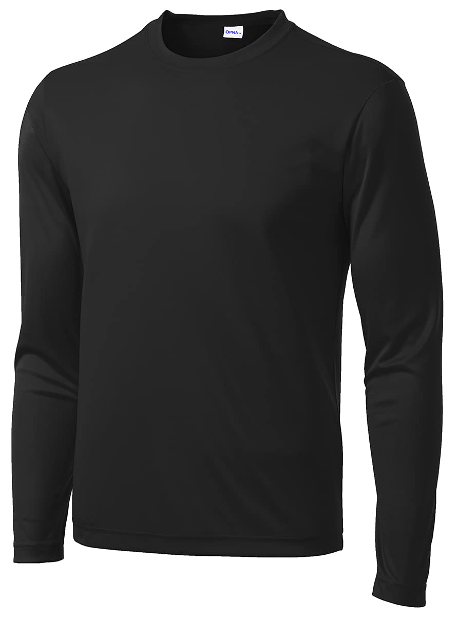 Men's Long Sleeve Moisture Wicking Athletic Shirts, Dry Fit Long Sleeve UV Protection Shirts Men for Workout, Running, Hiking