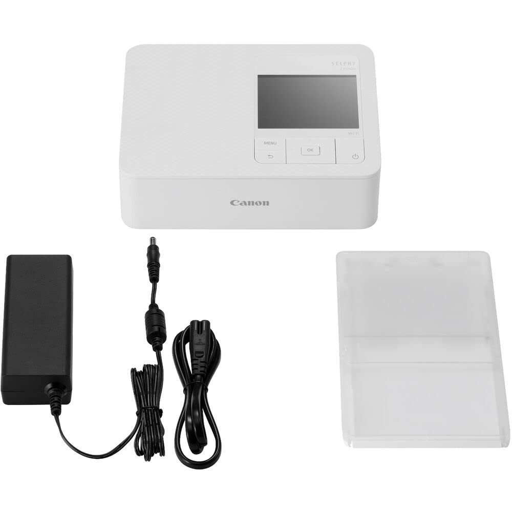 Canon SELPHY CP1500 Compact Photo Printer | Black with KP-108IN Color Ink and Paper Set (2 Items)