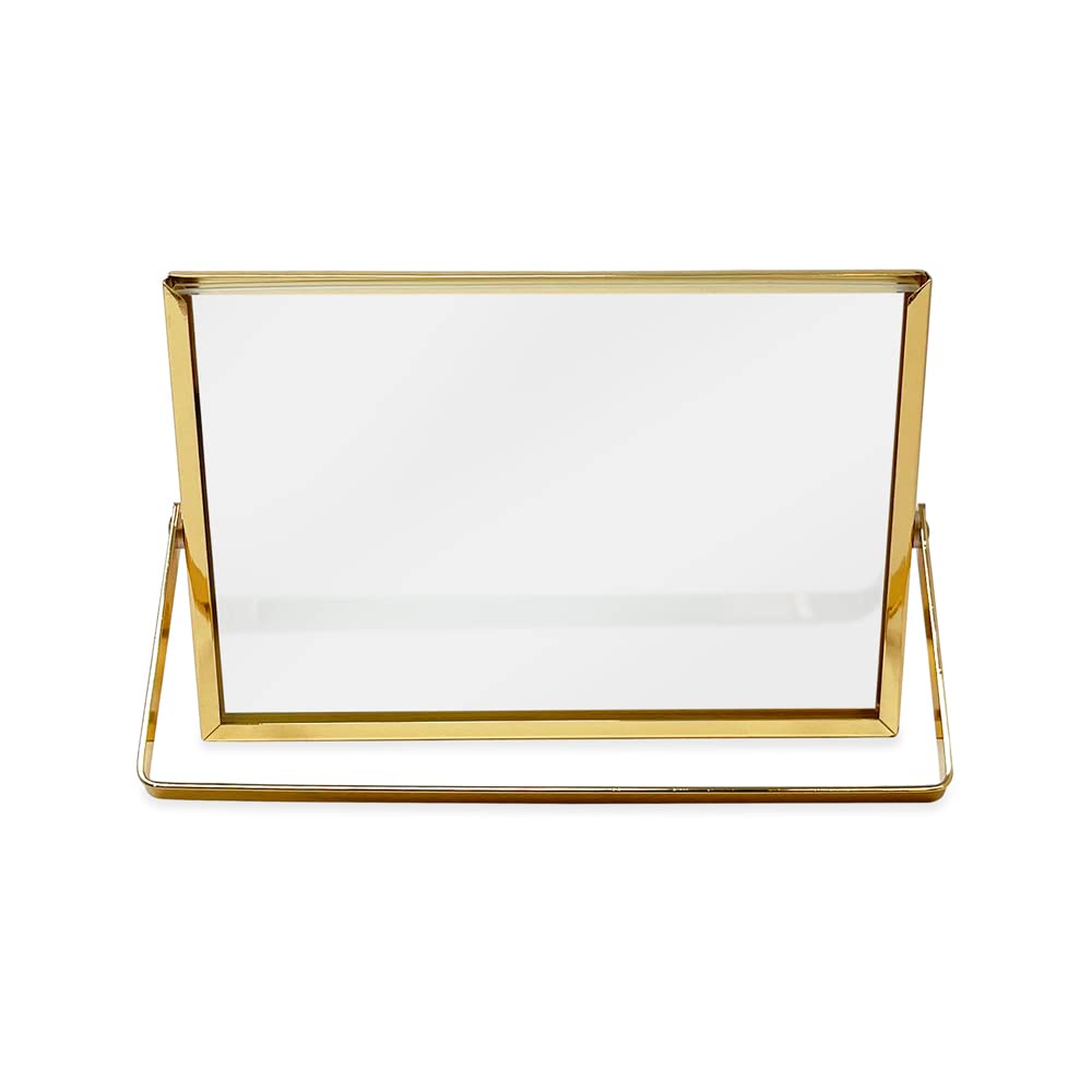 Laura Ashley 2x3 Rose Gold Flat Metal Picture Frame (Vertical) with Pull-Out Easel Stand, Made for Tabletop, Counterspace, Shelf and Desk (2x3, Rose Gold)