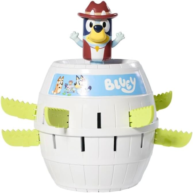 TOMY Pop Up Bluey Kids Game - Family and Preschool Games for Family Game Night - Officially Licensed Bluey Toys - 2-4 Players - Ages 4 Years and Up