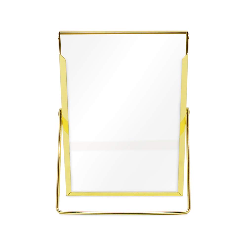 Laura Ashley 2x3 Rose Gold Flat Metal Picture Frame (Vertical) with Pull-Out Easel Stand, Made for Tabletop, Counterspace, Shelf and Desk (2x3, Rose Gold)