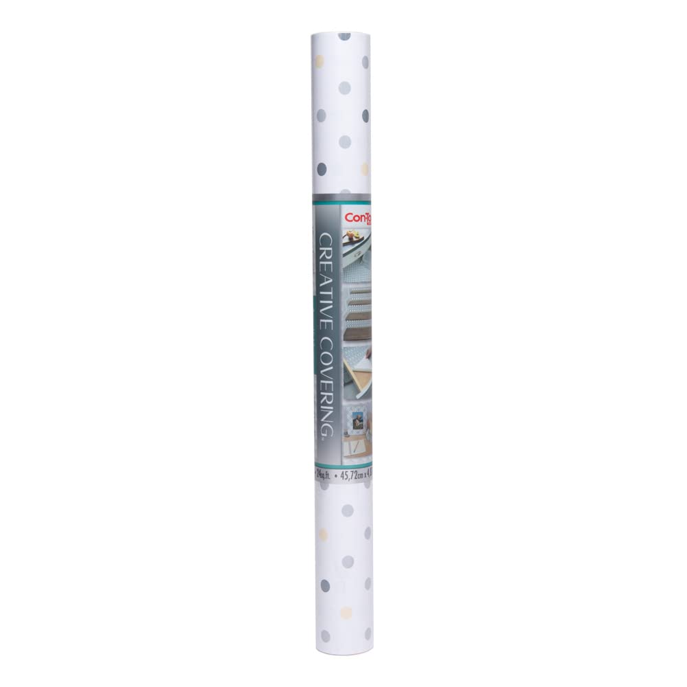 Con-Tact Brand Creative Covering, Self-Adhesive Shelf Liner, Multi-Purpose Vinyl Roll, Easy to Use and Apply, 18'' x 50', Abby Sage
