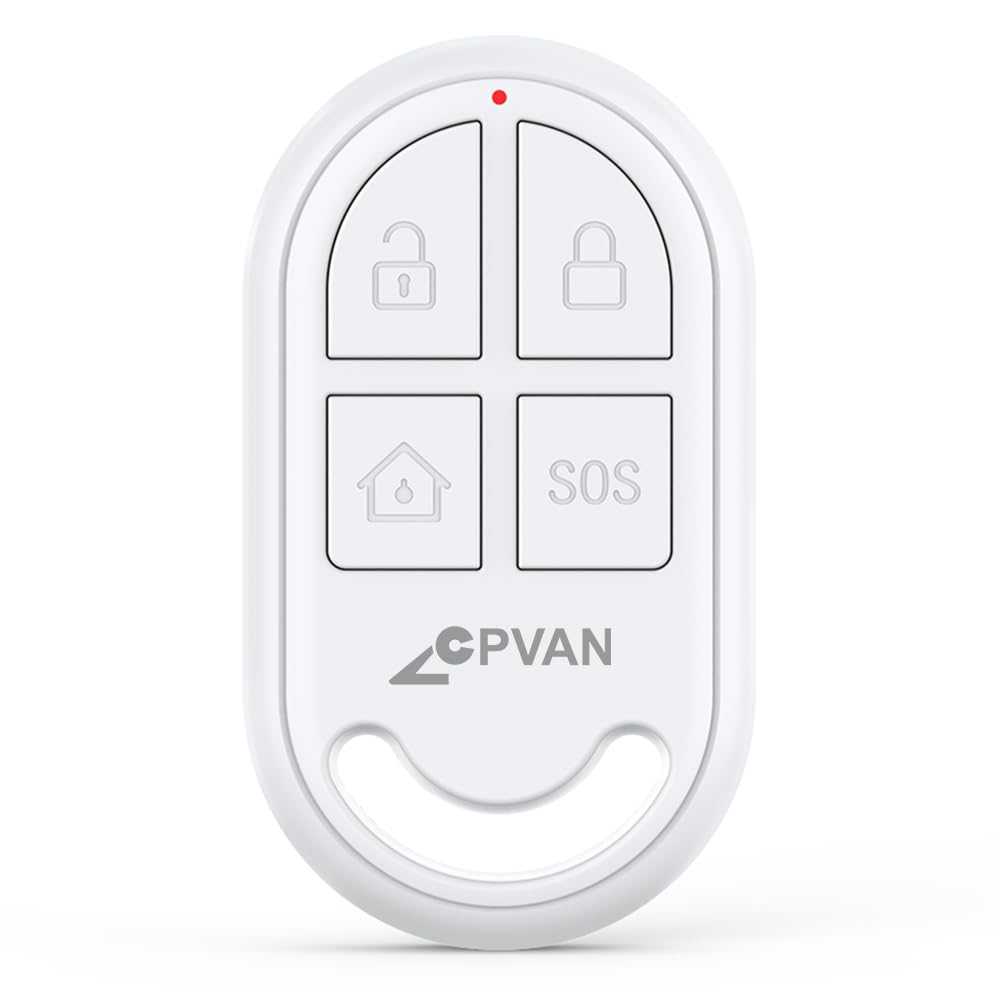 CPVAN WiFi Motion Sensor Alarm, 125dB Smart PIR Motion Detector with Phone App Alerts, Wireless Indoor Home Security Alarm System with Remote, 2.4GHz WiFi, Black