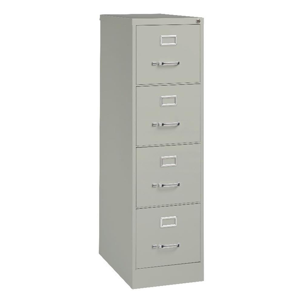 Pemberly Row 4 Drawers 52" Vertical Beige Metal Filing Cabinet Lockable Pre-Assembled Stationary Letter Size for Home, Office